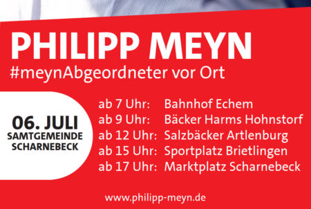 Sommertour 2023 Philipp Meyn in Scharnebeck Zeiten